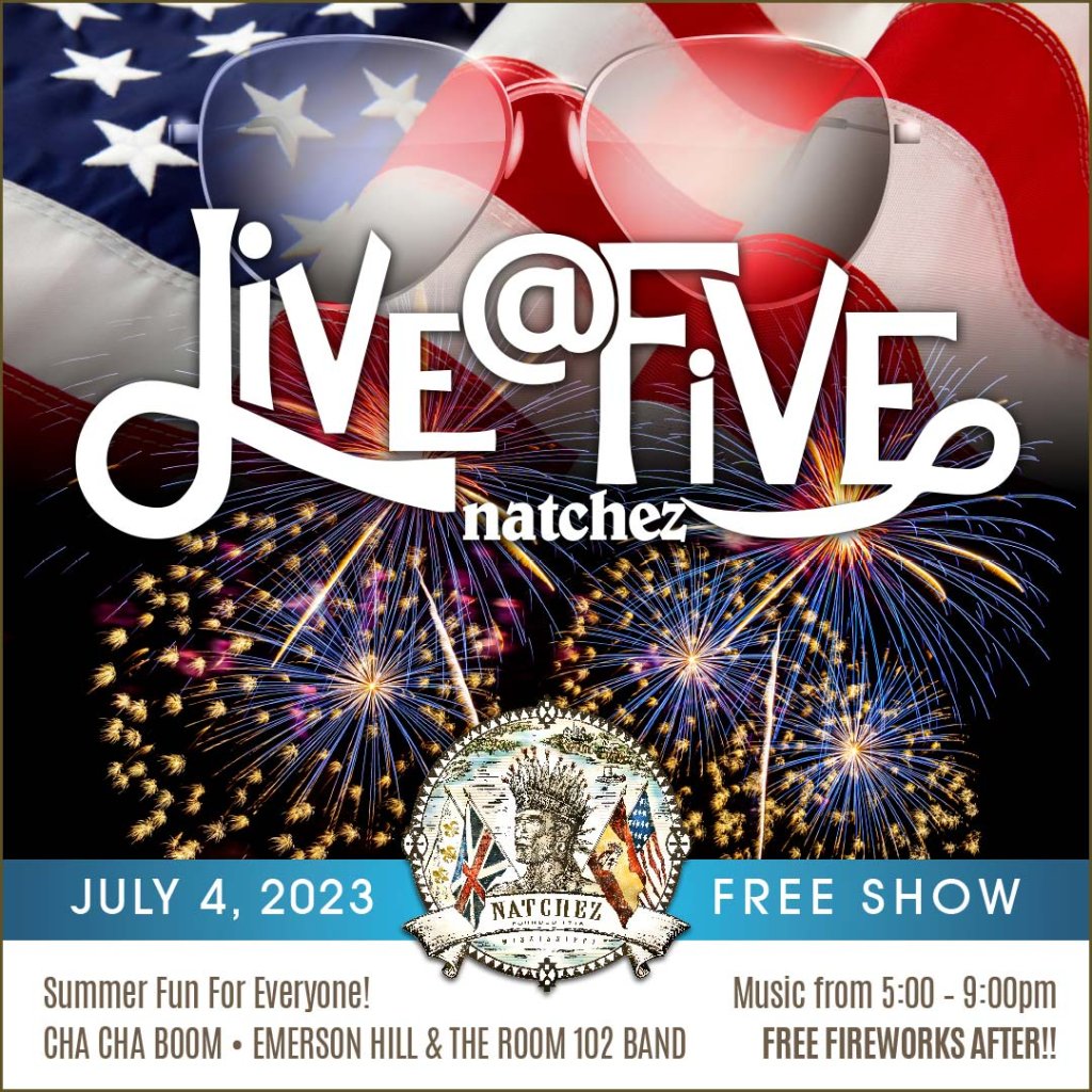 4th of July Fireworks + Free Concert Visit Natchez