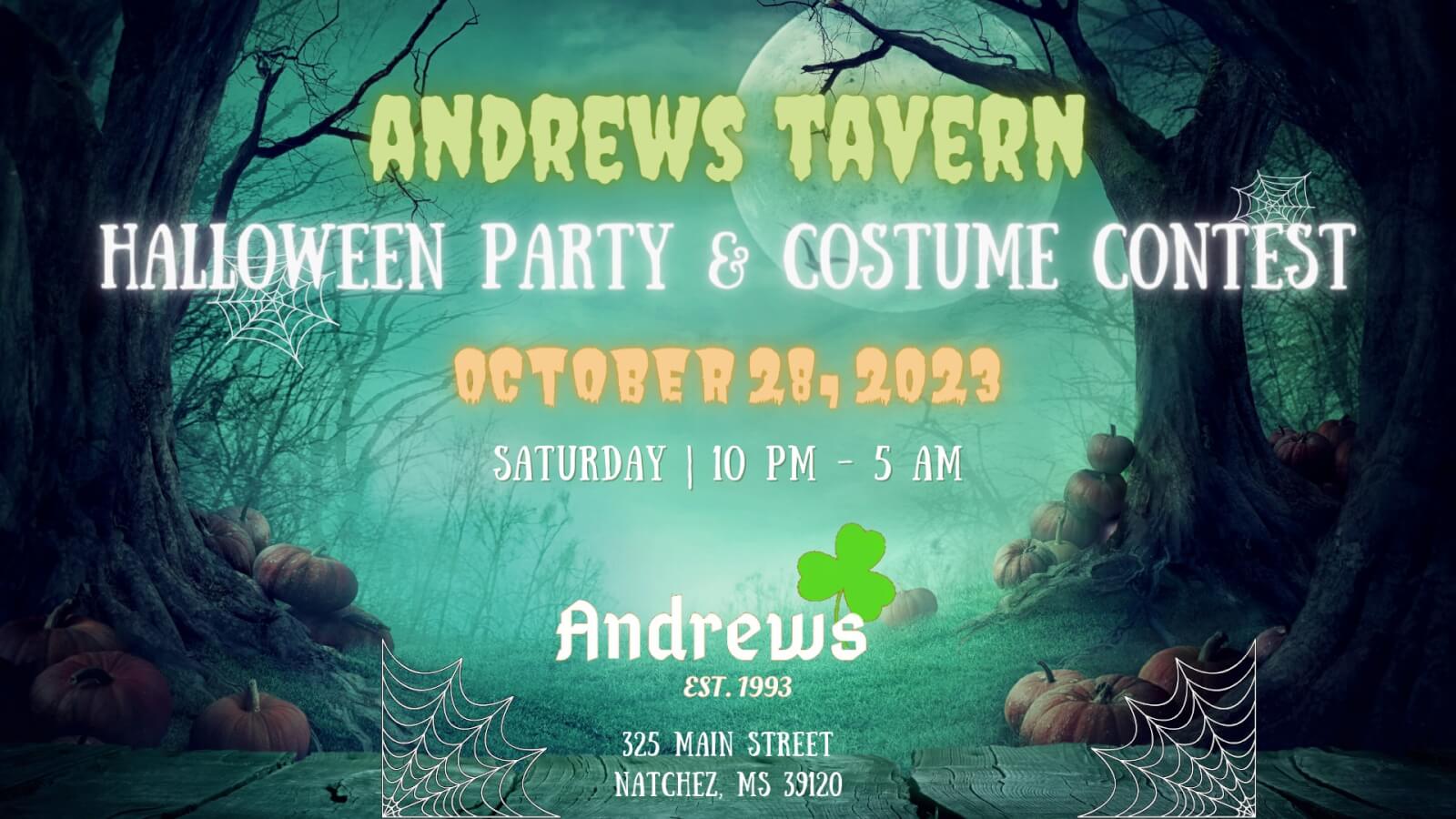 Halloween & Costume Party Andrew's Tavern Visit Natchez